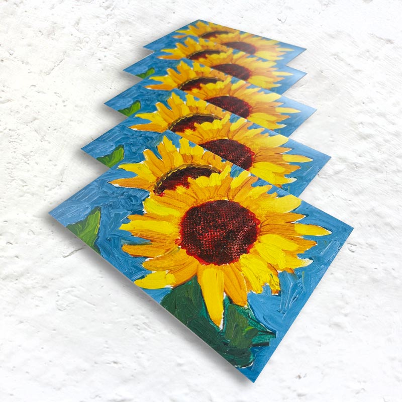 Sunflowers for Hope and Joy Greetings Cards by David Hockney - Pack of 5