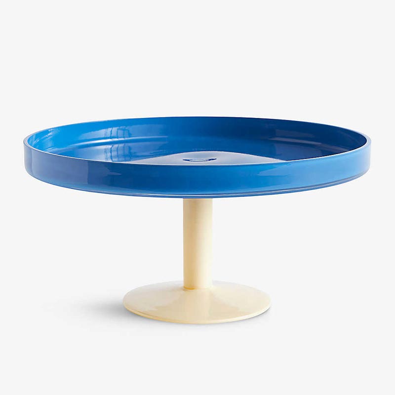 Cake Stand - blue / yellow glass by HAY
