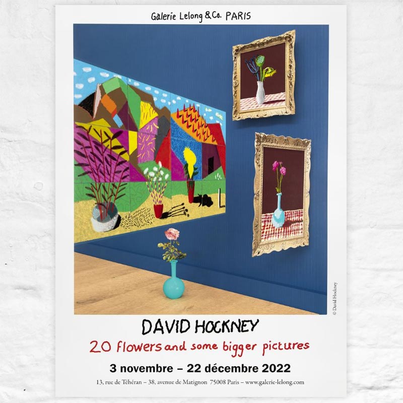 20 Flowers and Some Bigger Pictures Poster by David Hockney  (Galerie Lelong & Co.Paris, 2022)