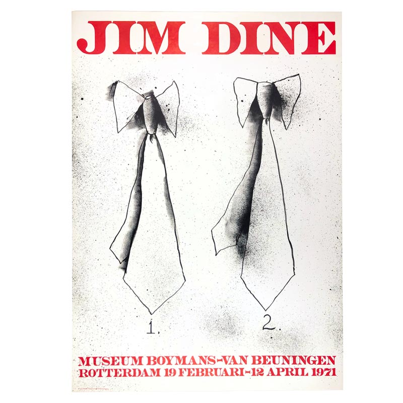 Two Ties poster by Jim Dine (Boymans Museum, 1971)
