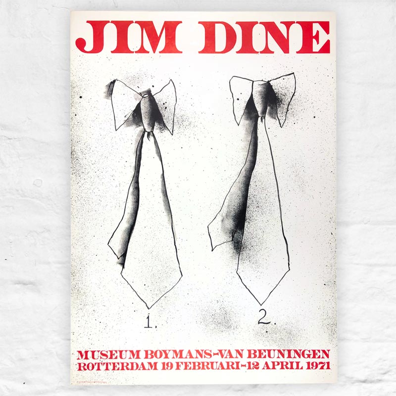 Two Ties poster by Jim Dine (Boymans Museum, 1971)