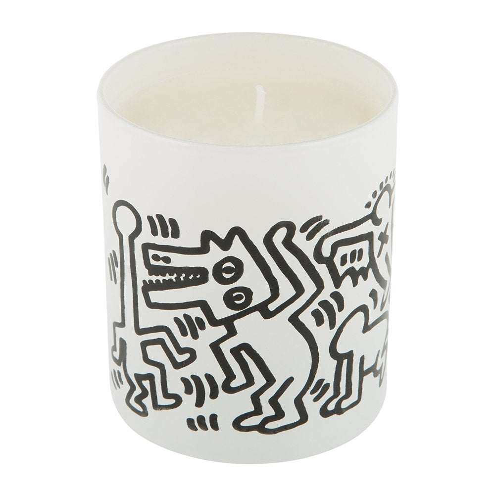 Keith Haring 'Men Drawings' (white) scented candle