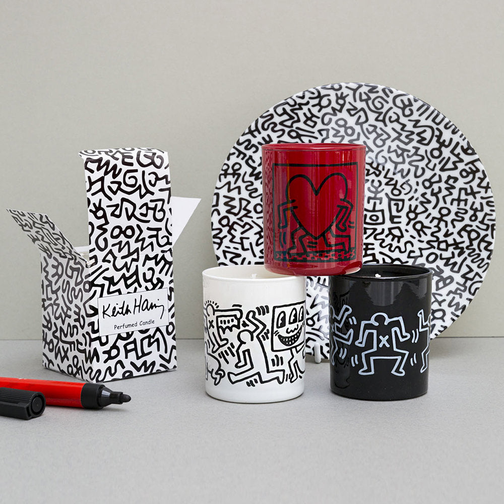 Keith Haring 'Men Drawings' (white) scented candle