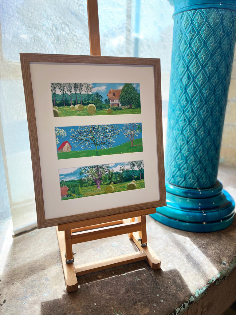 A Year in Normandie Postcard Frame (3 images / portrait)