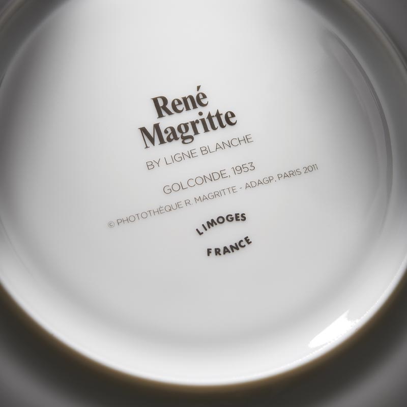 René Magritte 'Golconde' Limoges Porcelain Plate - 21cm