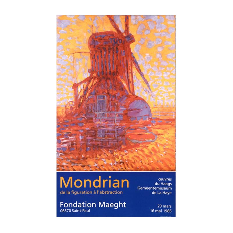 Windmill in the Sun, 1908 poster by Piet Mondrian