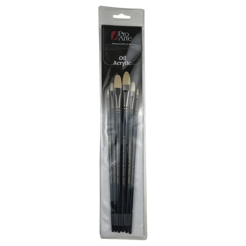 Mastertouch Reflex Oil / Acrylic Brushes – Filbert – Set of 6