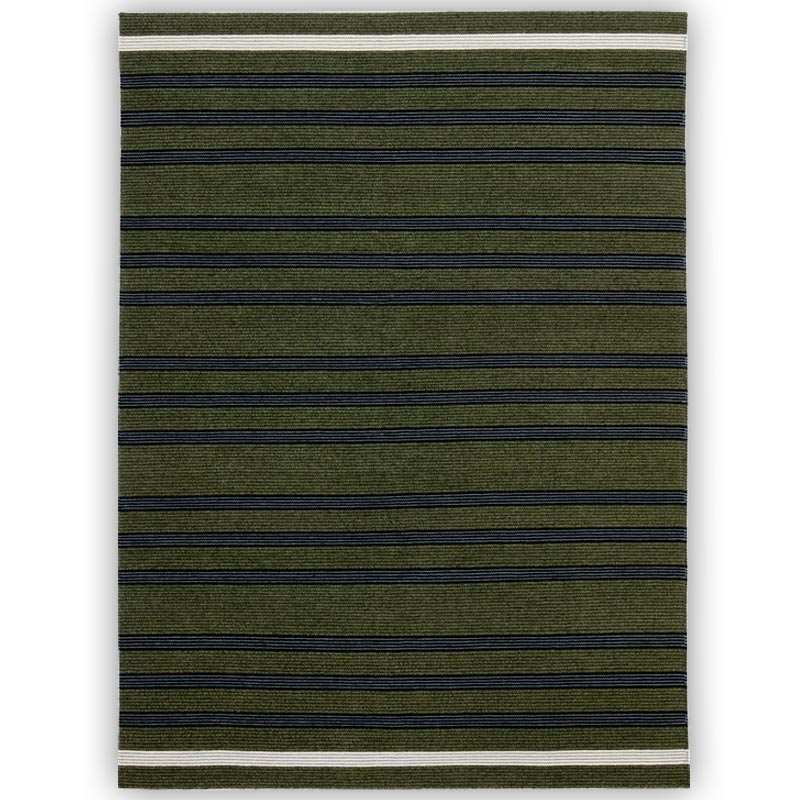 Fleur Hand Woven Rug - Moss / Black, 170 x 240cm des. Lisbet Friis for Fabula Living