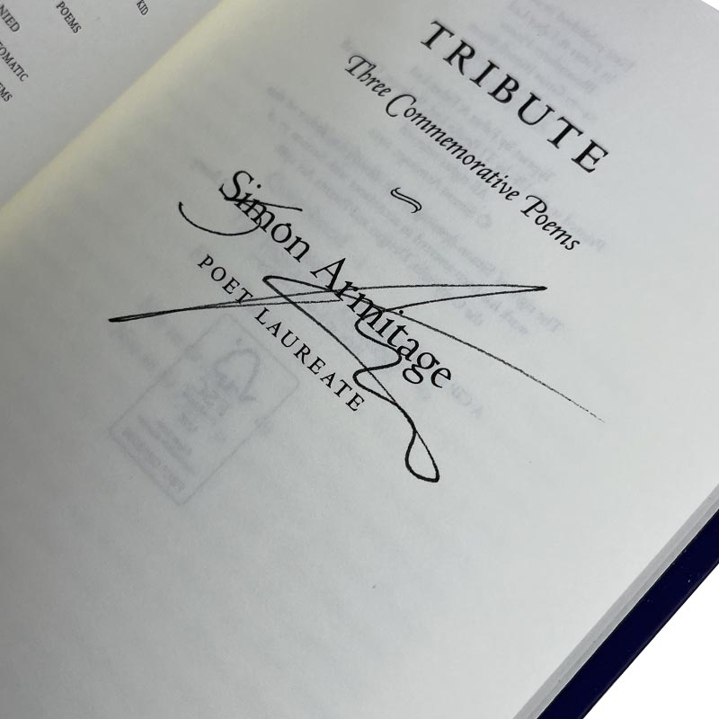 Tribute: Three Commemorative Poems by Simon Armitage - signed hardback