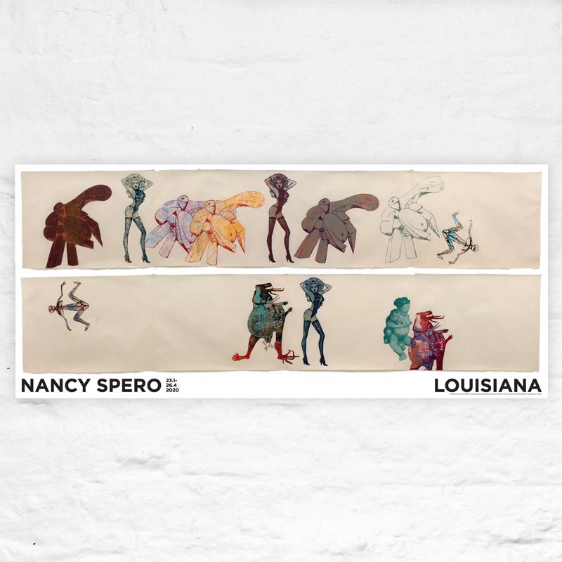 Picasso and Frederick's of Hollywood 1990 poster by Nancy Spero