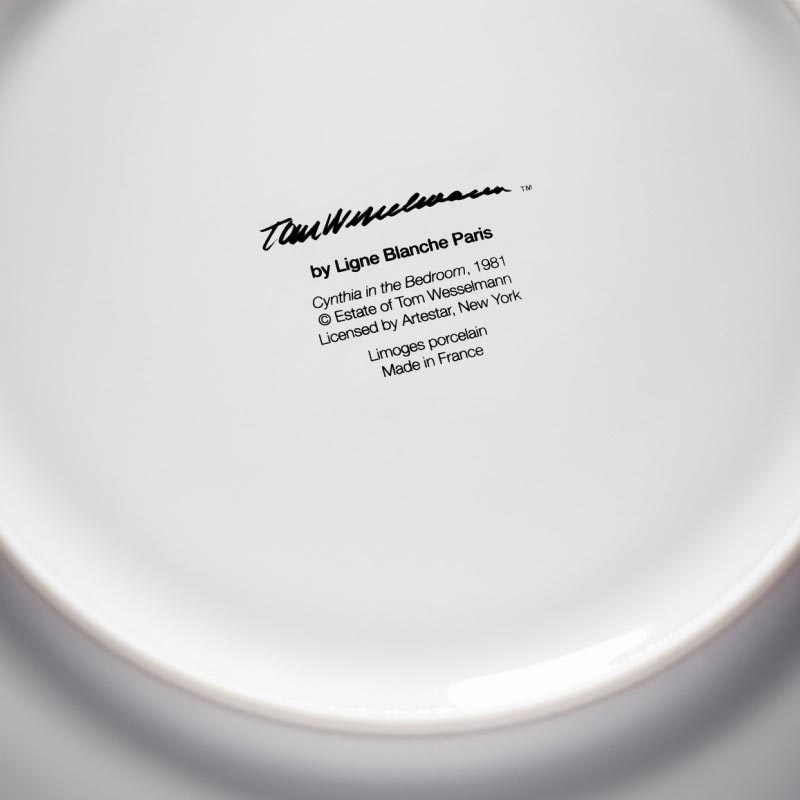 Tom Wesselmann 'Cynthia in the Bedroom' Limoges Porcelain Plate - 21cm