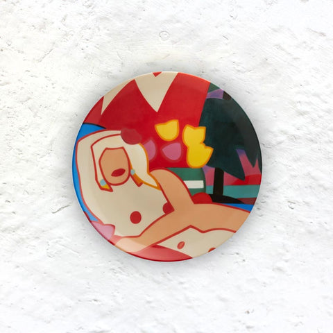Tom Wesselmann 'Sunset Nude' Limoges Porcelain Plate - 27cm