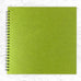 Lime Green Square Notebook by Pink Pig ( 11x11 inches, Thai silk tissue cover)