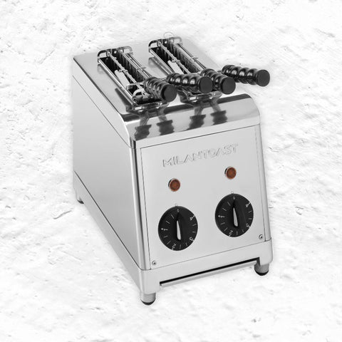 Classic Sandwich Toaster - 2 Slice Toaster with Tongs - Stainless Steel - by Milan Toast