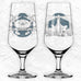 Brauchzeit Beer Glass Set #7, #8 with Lighthouse Illustration (3471004) - des. Philip Harris for Ritzenhoff