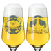 Brauchzeit Beer Glass Set #7, #8 with Lighthouse Illustration (3471004) - des. Philip Harris for Ritzenhoff