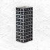 Prima Rectangular Optical Vase (ABA 11) - Matt black on matt white - by Nuoveforme - exclusive