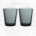 Set of 2 Aino Aalto Tumblers - 22cl , dark grey - made by Iittala