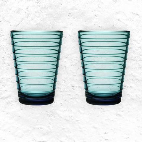 Set of 2 Aino Aalto Tumblers - 33cl, Sea Blue - made by Iittala