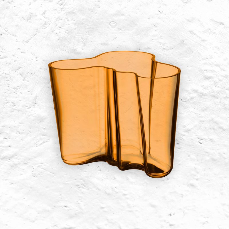 Aalto Vase Copper - 160mm - des. Alvar Aalto, made by Iittala