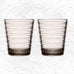 Set of 2 Aino Aalto Tumblers - 22cl, linen - made by Iittala