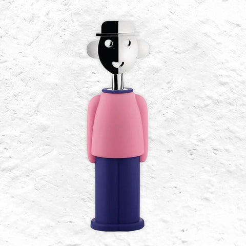 Alessandro M. Corkscrew in Blue / Pink, des. Alessandro Mendini for Alessi