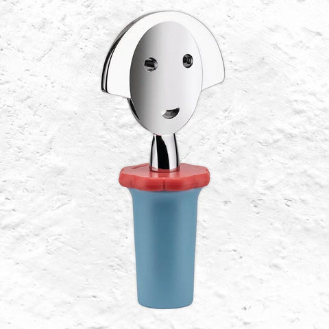 Anna Stop 2 Bottle Stopper - Light Blue - des. Alessandro Mendini for Alessi