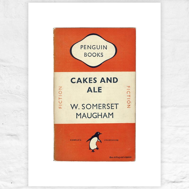 Cakes and Ale - Penguin midcentury cover poster