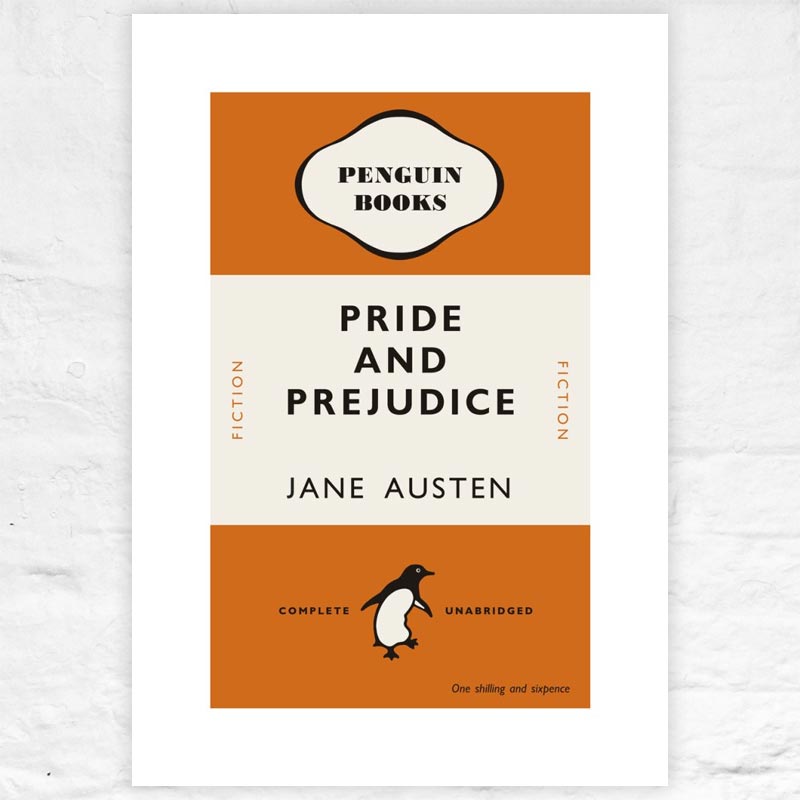 Pride and Prejudice - Penguin midcentury cover poster
