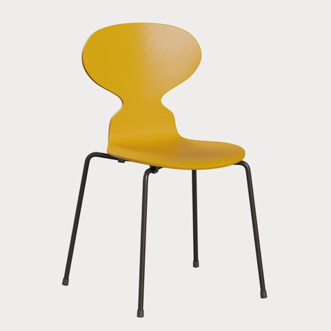 Ant chair des. Arne Jacobsen, 1951 - True yellow / Brown bronze - made by Fritz Hansen