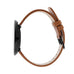 City Hall Watch, des. Arne Jacobsen - 40mm - Black with Brown Pampass Leather Strap