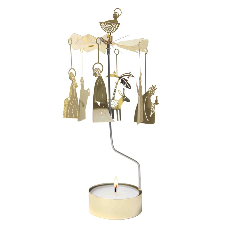 Angel Chime Baby Jesus & Friends Advent Tealight Holder