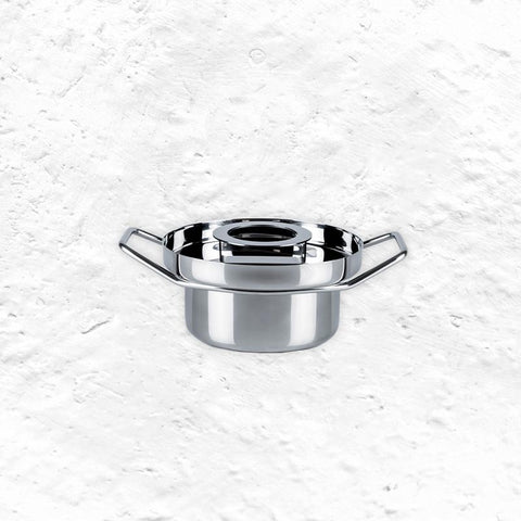 Back/Up Polished Steel 20cm Casserole with Lid - des. Rodolfo Dordoni for KNIndustrie