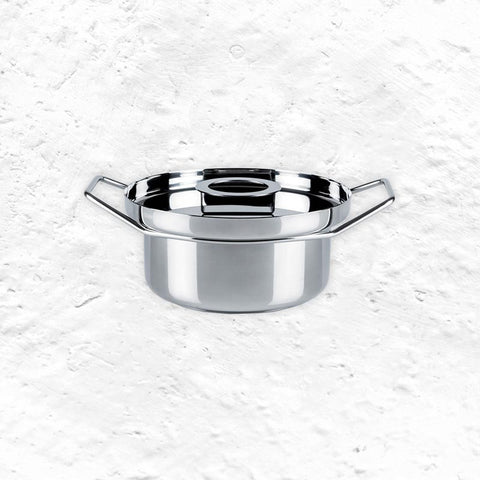 Back/Up Polished Steel 26cm Casserole Dish with Lid - des. Rodolfo Dordoni for KnIndustrie