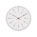 Bankers Wall Clock - 21cm - White / Black / Red - des. Arne Jacobsen