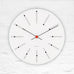 Bankers Wall Clock - 21cm - White / Black / Red - des. Arne Jacobsen