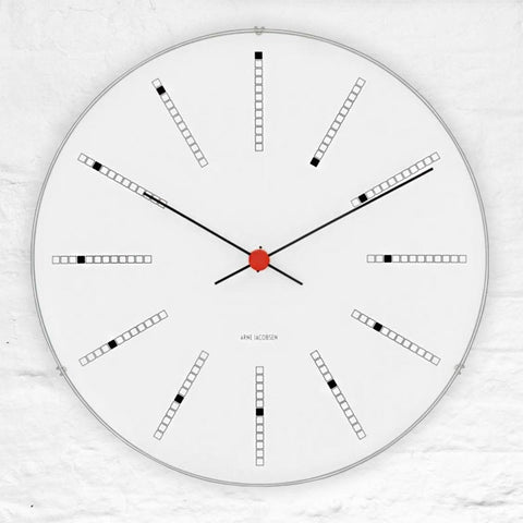 Bankers wall clock des. Arne Jacobsen - 29cm diameter