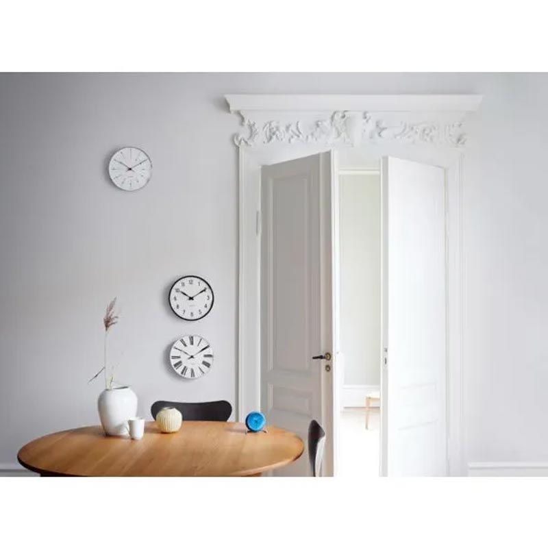 Bankers wall clock des. Arne Jacobsen - 29cm diameter - Salts Mill Shop