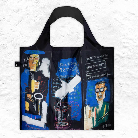 LOQI Foldaway Shopping Bag - Jean-Michel Basquiat - Horn Players