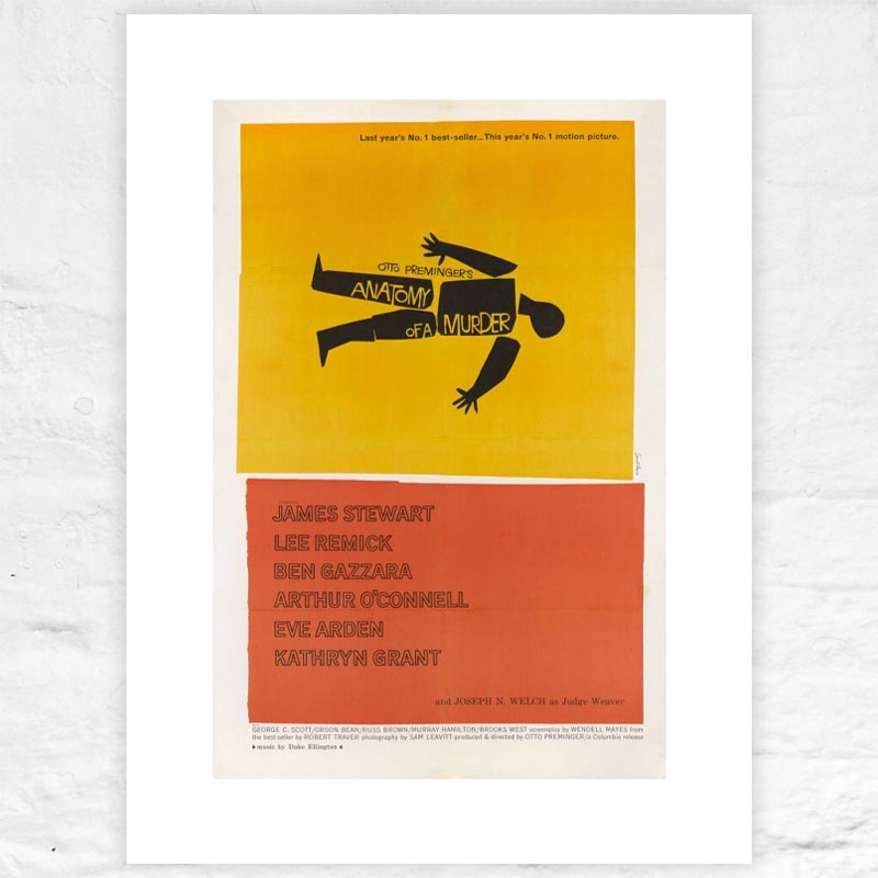 Anatomy of a Murder poster by Saul Bass