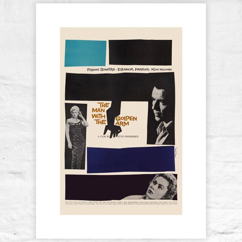 The Man with the Golden Arm poster by Saul Bass