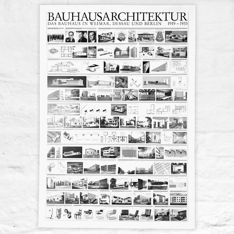 Bauhaus Architecture 1919-1933 poster (Bauhausarchitektur)