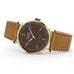 Bauhaus Dessau Women's Watch - Brown Leather Strap - Sapphire crystal - by Walter Gropius