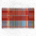 Beatrix Pinstripe 100% Merino Lambswool Throw - Orange / Blue - by Wallace Sewell