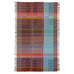 Beatrix Pinstripe 100% Merino Lambswool Throw - Orange / Blue - by Wallace Sewell