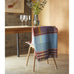 Beatrix Pinstripe 100% Merino Lambswool Throw - Orange / Blue - by Wallace Sewell