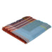 Beatrix Pinstripe 100% Merino Lambswool Throw - Orange / Blue - by Wallace Sewell