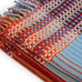 Beatrix Pinstripe 100% Merino Lambswool Throw - Orange / Blue - by Wallace Sewell
