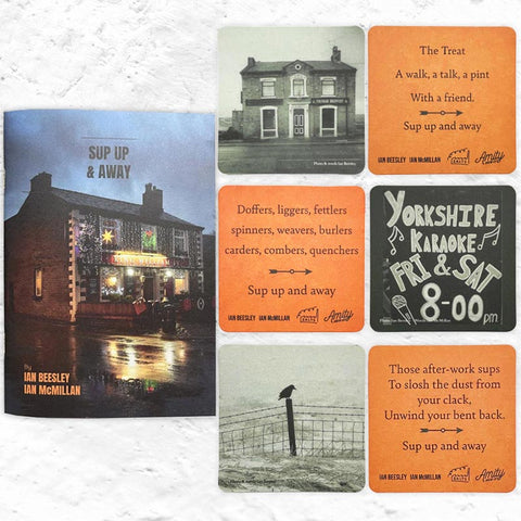 Sup Up & Away Chapbook and Beer Mat bundle by Ian Beesley and Ian McMillan - exclusive