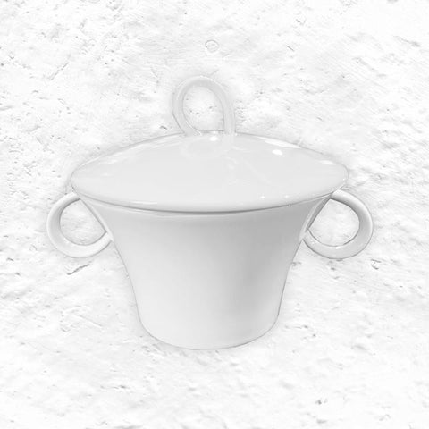 Berlin Sugar Bowl & Lid - white - des. Enzo Mari, 1996 for KPM Berlin
